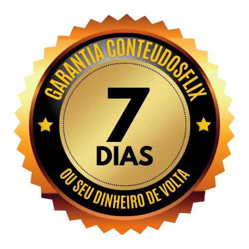 Selo de 7 dias de garantia Conteudos Flix